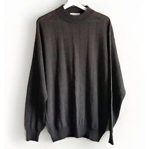 Vintage Murano Sweater Mens Size XXL‎ Pullover Wool Blend Mock Neck Brown